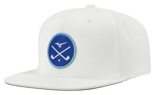 Mizuno Crossed Clubs Snapback casquette, blanche