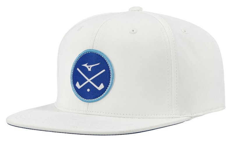 Mizuno Crossed Clubs Snapback casquette, blanche