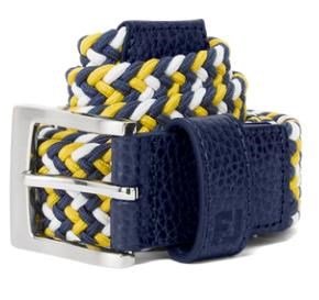 FootJoy Braided ceinture unisexe, marine/blanc/taxi