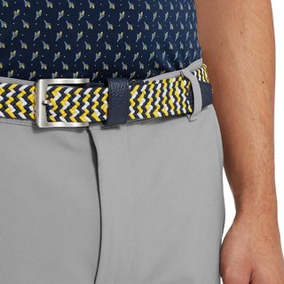 FootJoy Braided ceinture unisexe, marine/blanc/taxi