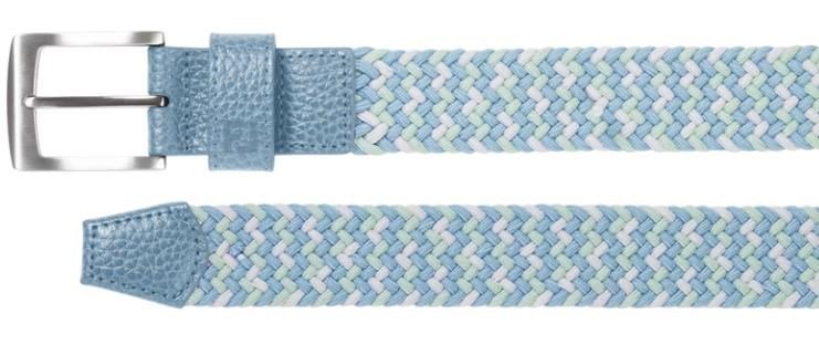 FootJoy Braided ceinture unisexe, bleu/blanc/pistache