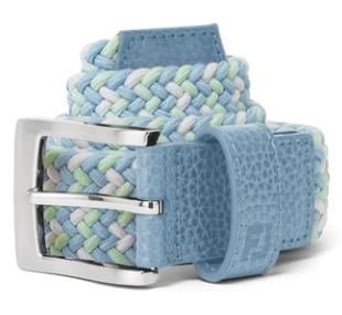 FootJoy Braided ceinture unisexe, bleu/blanc/pistache