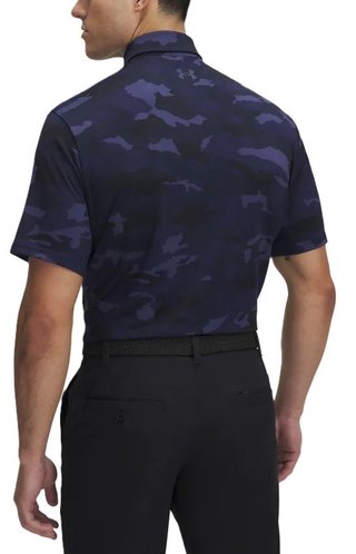 Under Armour Playoff 3.0 Printed polo homme, midnight navy/downpour grey