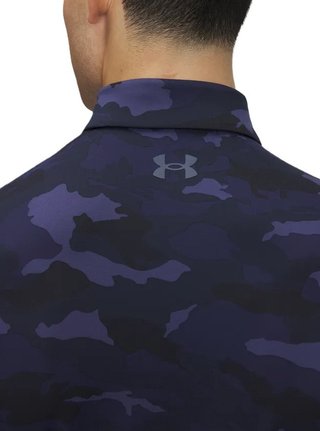 Under Armour Playoff 3.0 Printed polo homme, midnight navy/downpour grey