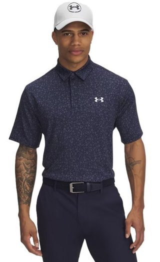 Under Armour Playoff 3.0 Printed polo homme, midnight navy/downpour grey2