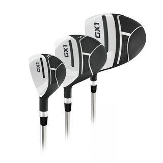 Masters GX1 Gts golf set homme, acier, MLH + stand bag, noir/gris/blanc