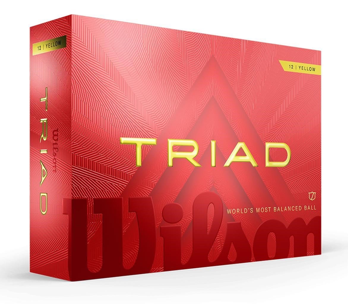 Wilson Triad balles de golf 2025 (12 balles), jaunes