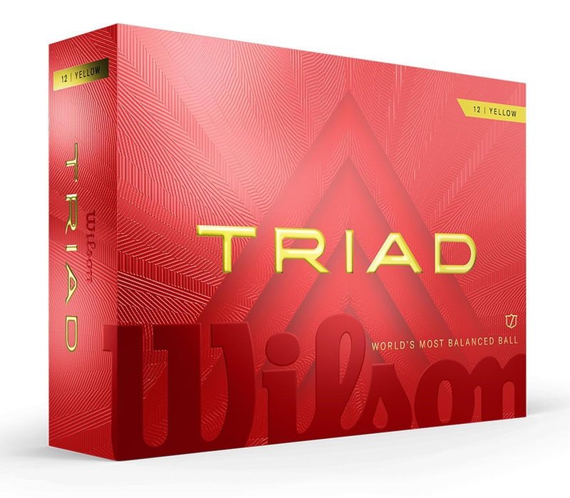 Wilson Triad balles de golf 2025 (12 balles), jaunes