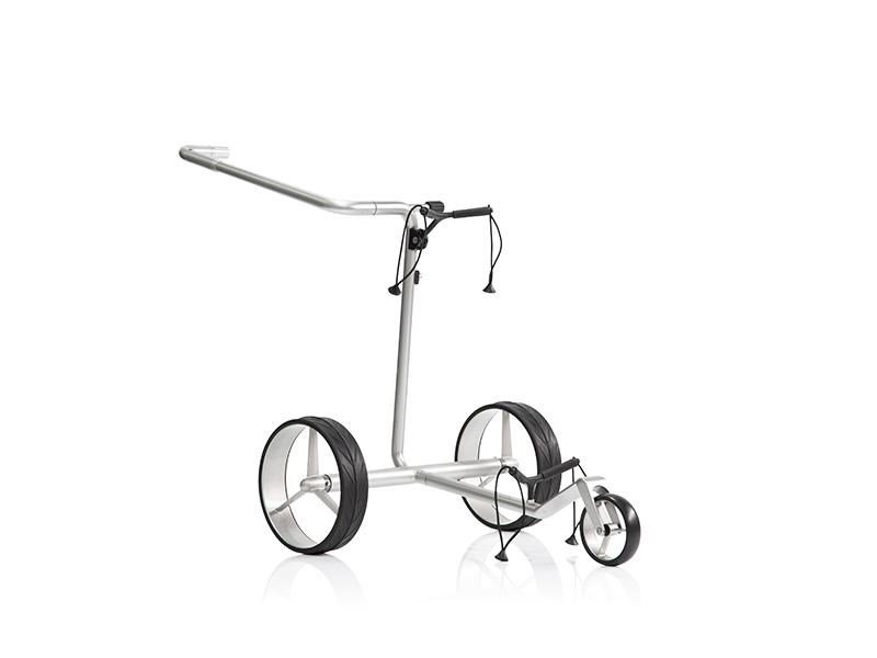 JuStar Carbon Light SET (incl. umbrella, scorecard holder, carry bag, el. parking brake) + REMOTE CONTROL chariot électrique, titanium