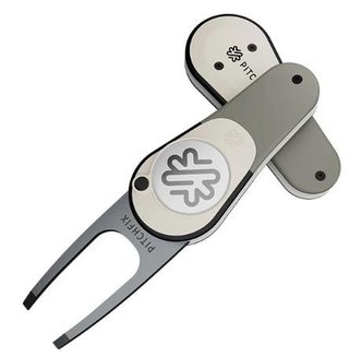 Pitchfix Icon marqueur de divot, gun metal