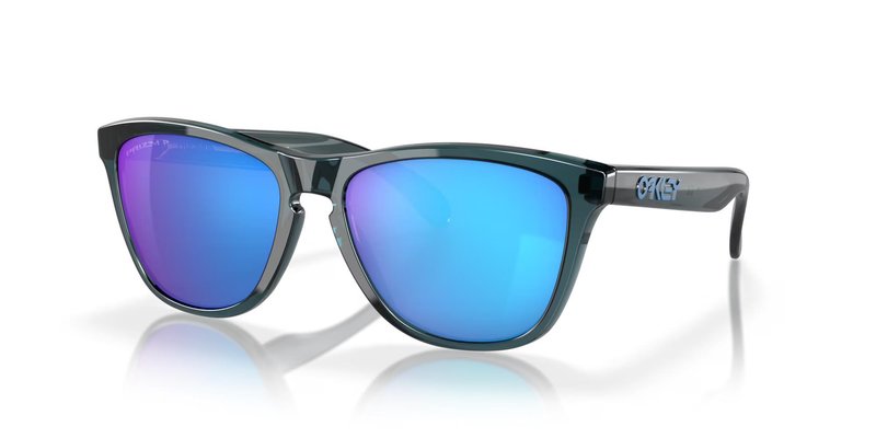 Oakley Frogskins lunettes de soleil, Prizm Sapphire Polarized Lenses/Crystal Black