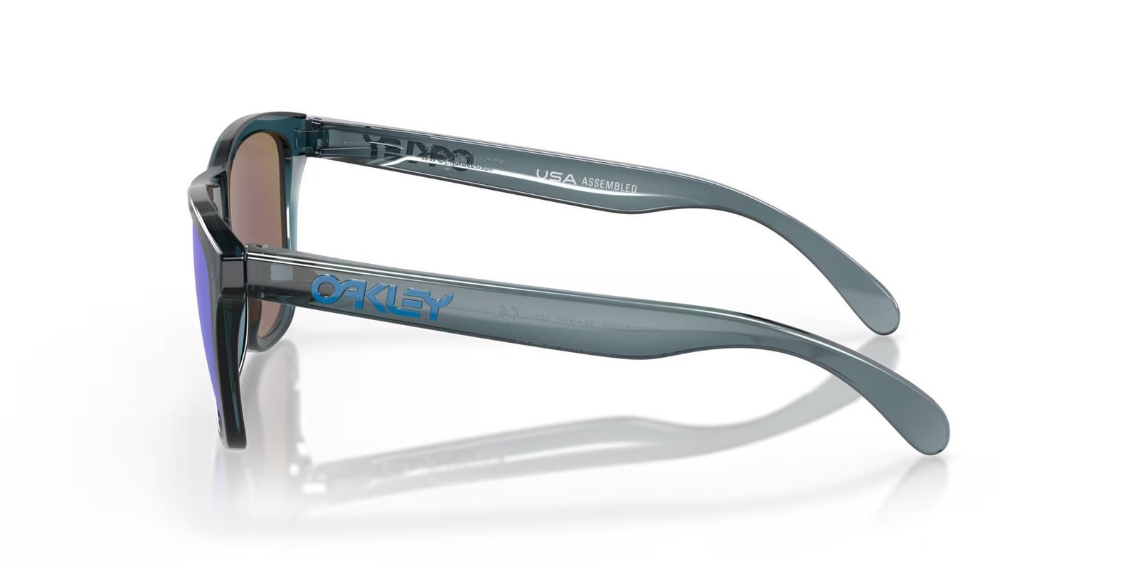 Oakley Frogskins lunettes de soleil, Prizm Sapphire Polarized Lenses/Crystal Black