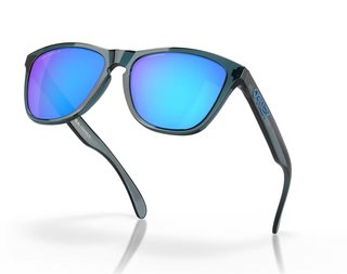 Oakley Frogskins lunettes de soleil, Prizm Sapphire Polarized Lenses/Crystal Black
