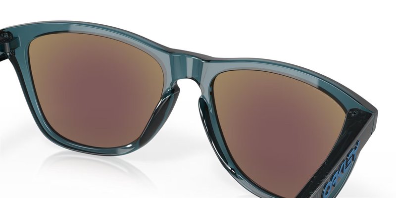Oakley Frogskins lunettes de soleil, Prizm Sapphire Polarized Lenses/Crystal Black