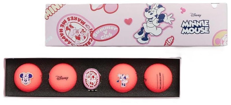 Volvik VIVID Lite DISNEY MINNIE balles de golf, roses