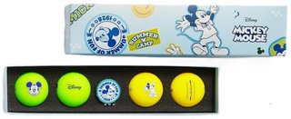 Volvik VIVID Lite DISNEY MICKEY Mouse 2.0 balles de golf pack (4 balles + ballmarker), mix de couleurs