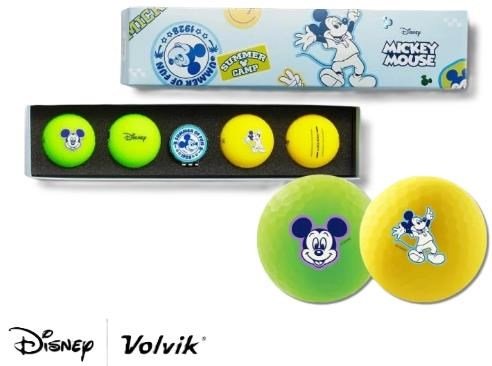 Volvik VIVID Lite DISNEY MICKEY Mouse 2.0 balles de golf pack (4 balles + ballmarker), mix de couleurs