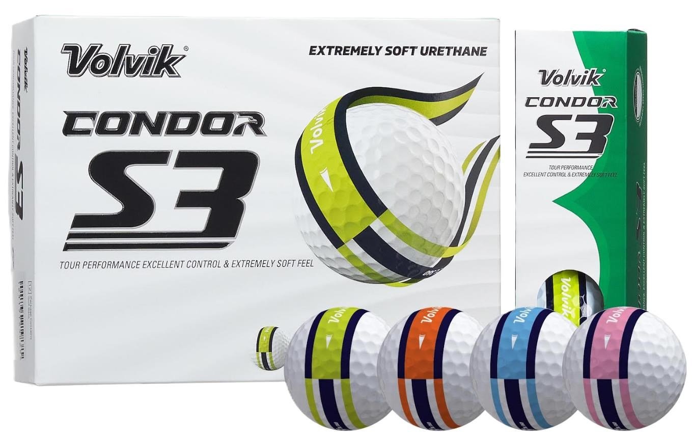 Volvik CONDOR S3 balles de golf, multi