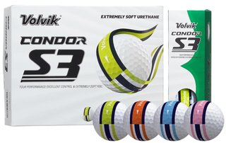 Volvik CONDOR S3 balles de golf, multi
