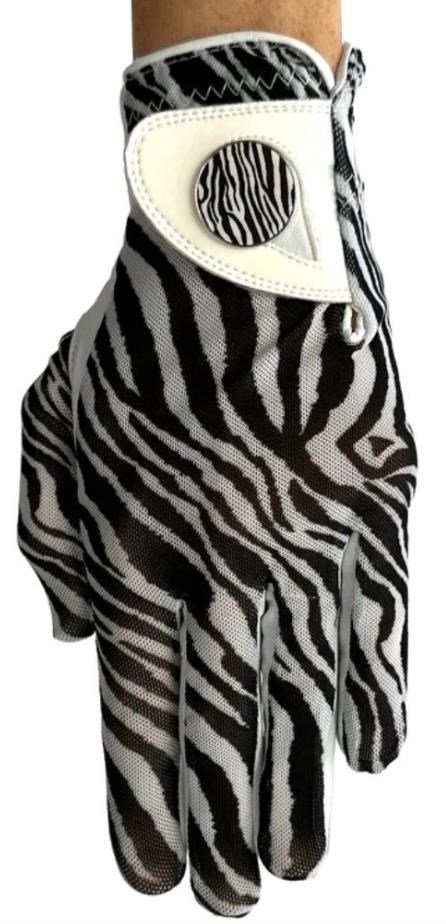 Best of Golf America Zebra gant de golf femme, blanc/noir