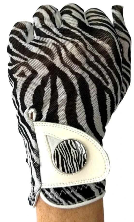 Best of Golf America Zebra gant de golf femme, blanc/noir