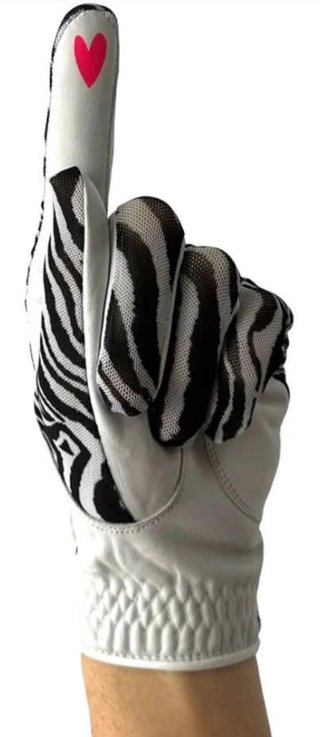 Best of Golf America Zebra gant de golf femme, blanc/noir