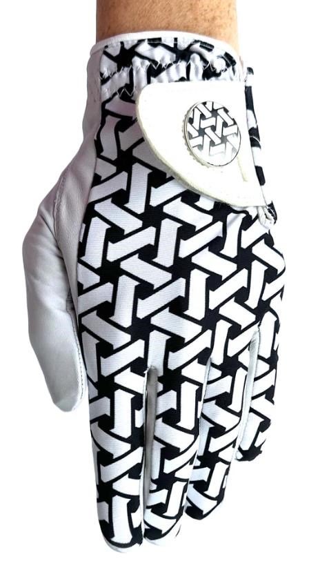 Best of Golf America Best of Golf America Check gant de golf femme, blanc/noir