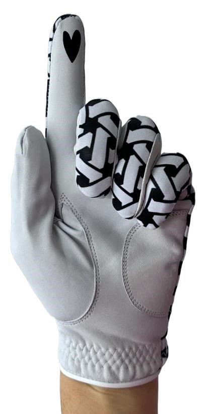 Best of Golf America Best of Golf America Check gant de golf femme, blanc/noir