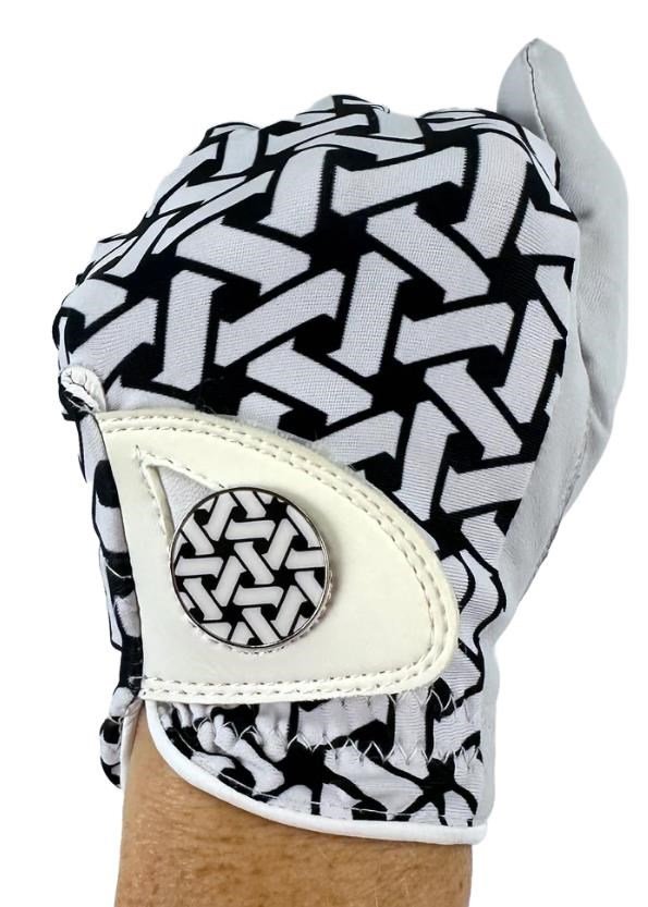 Best of Golf America Best of Golf America Check gant de golf femme, blanc/noir