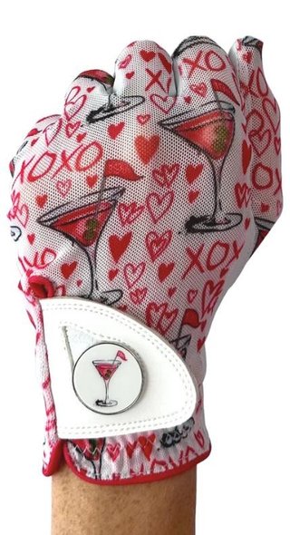 Best of Golf America XOXO gant femme, rose/blanc