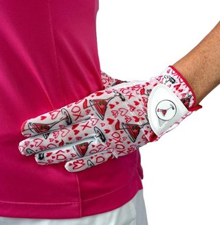 Best of Golf America XOXO gant femme, rose/blanc