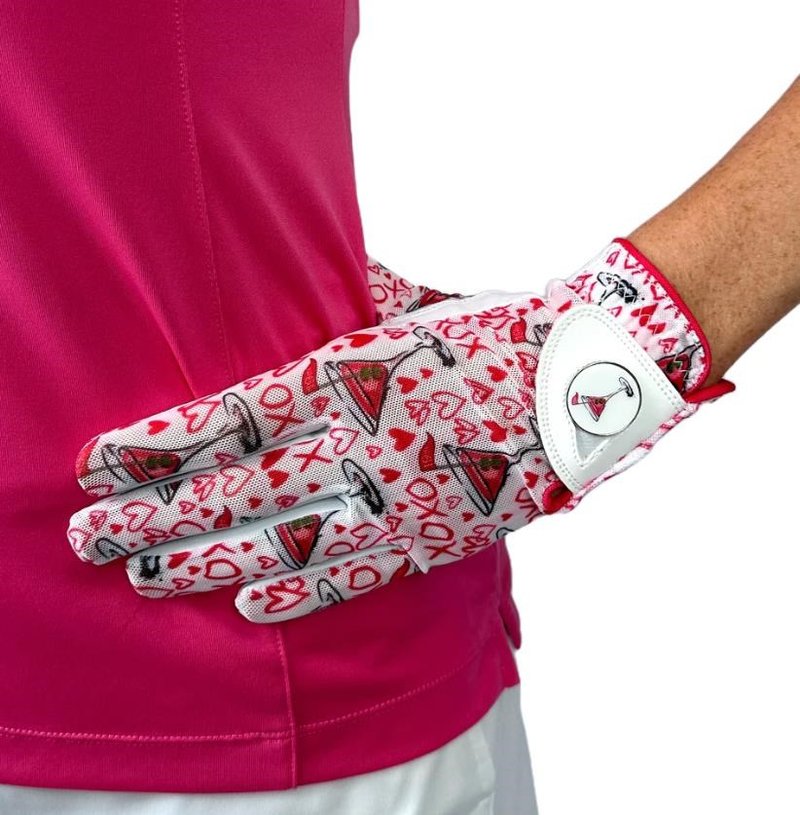 Best of Golf America XOXO gant femme, rose/blanc