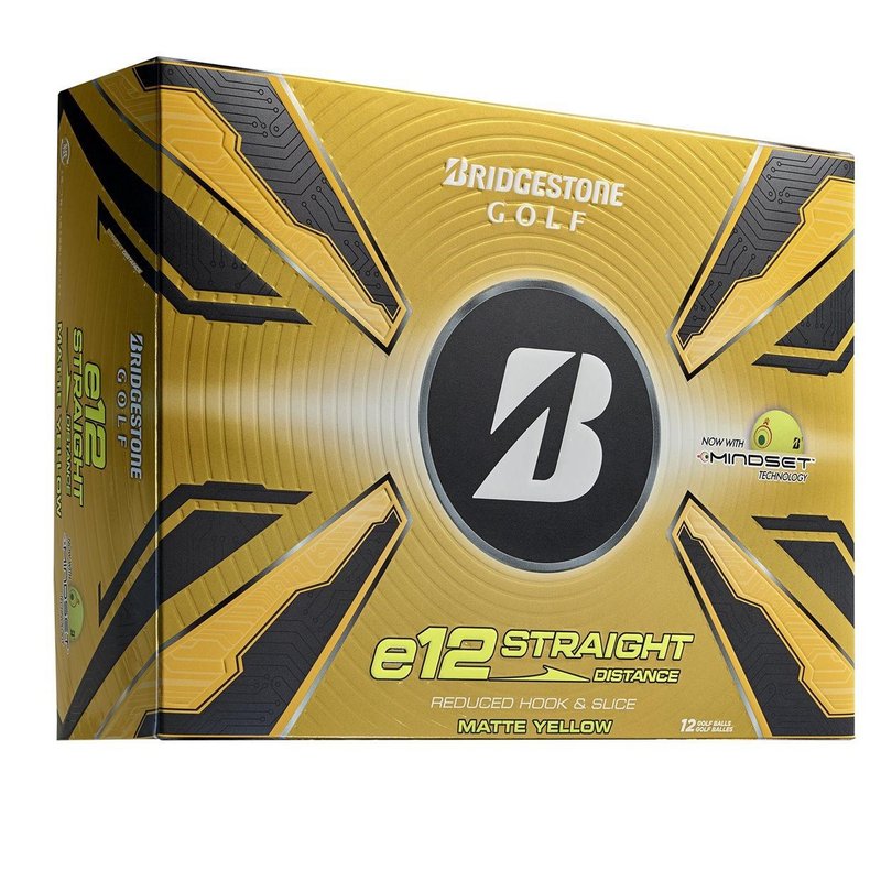 Bridgestone e12 Straight MindSet balles de golf, jaune mat