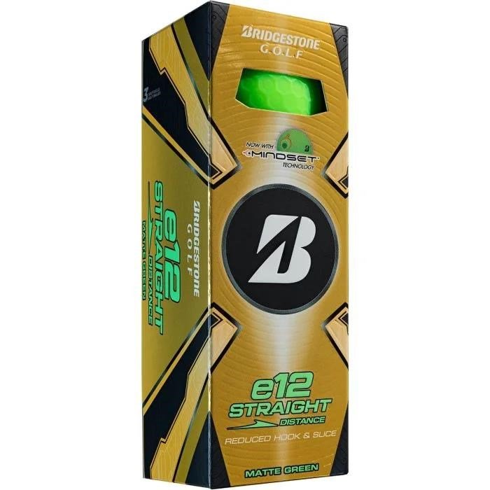 Bridgestone e12 Straight MindSet balles de golf, vertes mattes