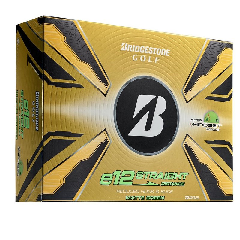 Bridgestone e12 Straight MindSet balles de golf, vertes mattes