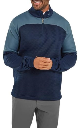 FootJoy ThermoSeries Jacquard Midlayer pull homme, navy slate