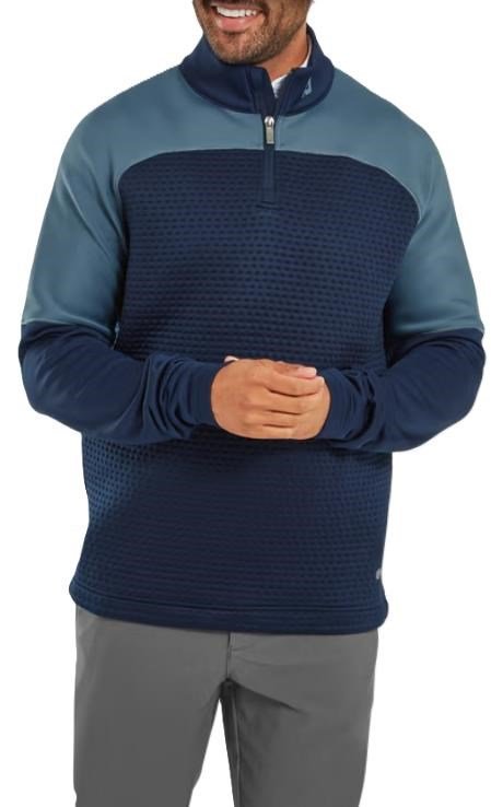 FootJoy ThermoSeries Jacquard Midlayer pull homme, navy slate