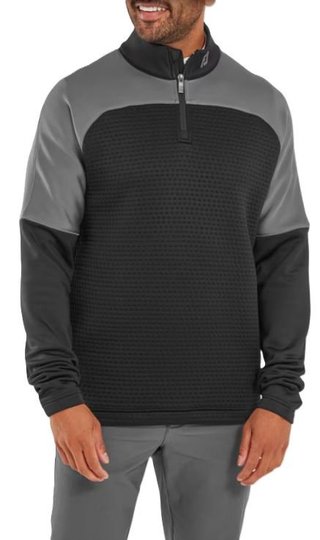 FootJoy ThermoSeries Jacquard Midlayer sweat homme, noir/charbon