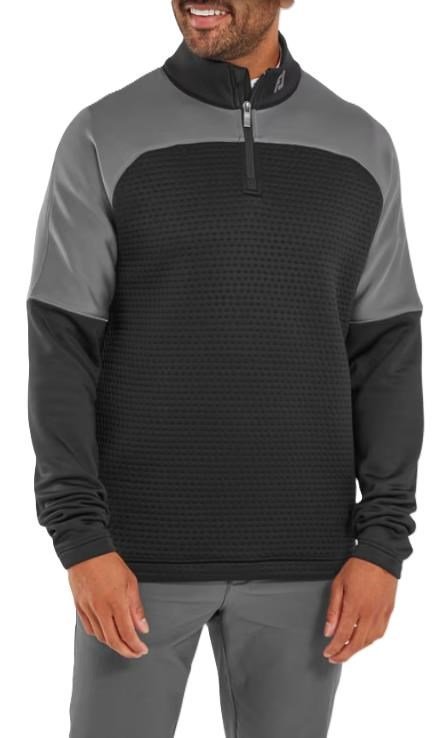 FootJoy ThermoSeries Jacquard Midlayer sweat homme, noir/charbon