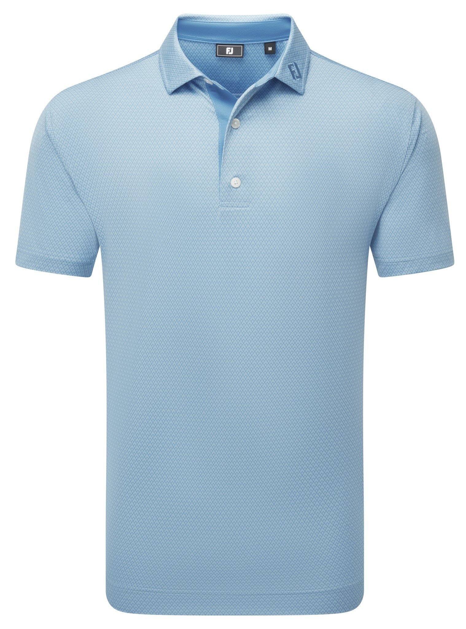 FootJoy Deco Diamond Print polo homme, air blue/high tide