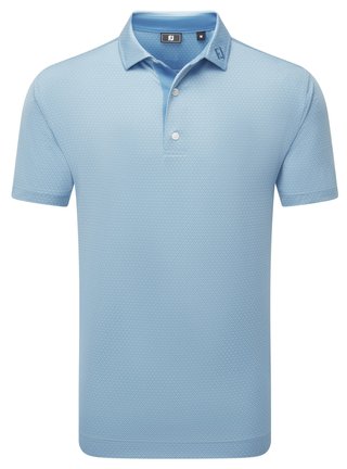 FootJoy Deco Diamond Print polo homme, air blue/high tide