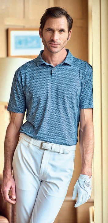 FootJoy MODERNIST GEO polo homme, modernist geo/pique