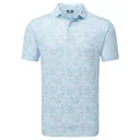 FootJoy GARDEN PRINT polo homme, air blue