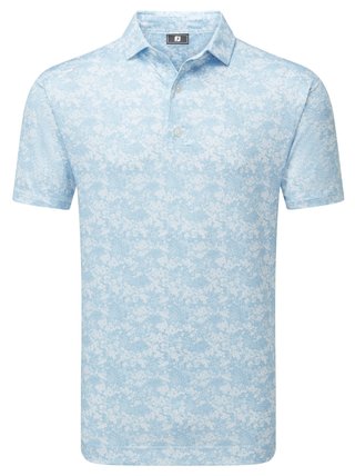 FootJoy GARDEN PRINT polo homme, air blue