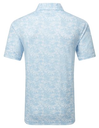 FootJoy GARDEN PRINT polo homme, air blue