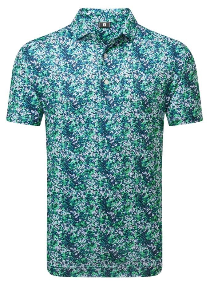 FootJoy Garden Print Lisle polo homme, marine