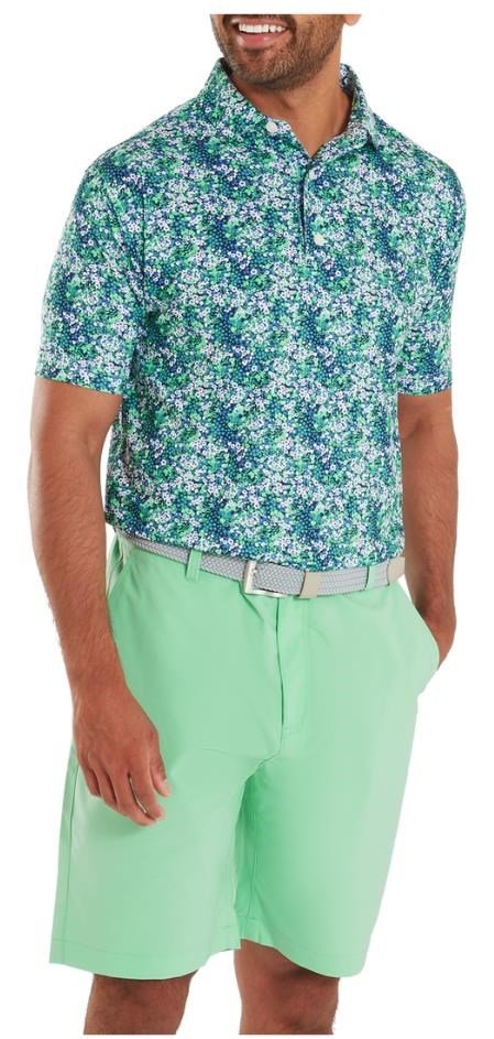 FootJoy Garden Print Lisle polo homme, marine