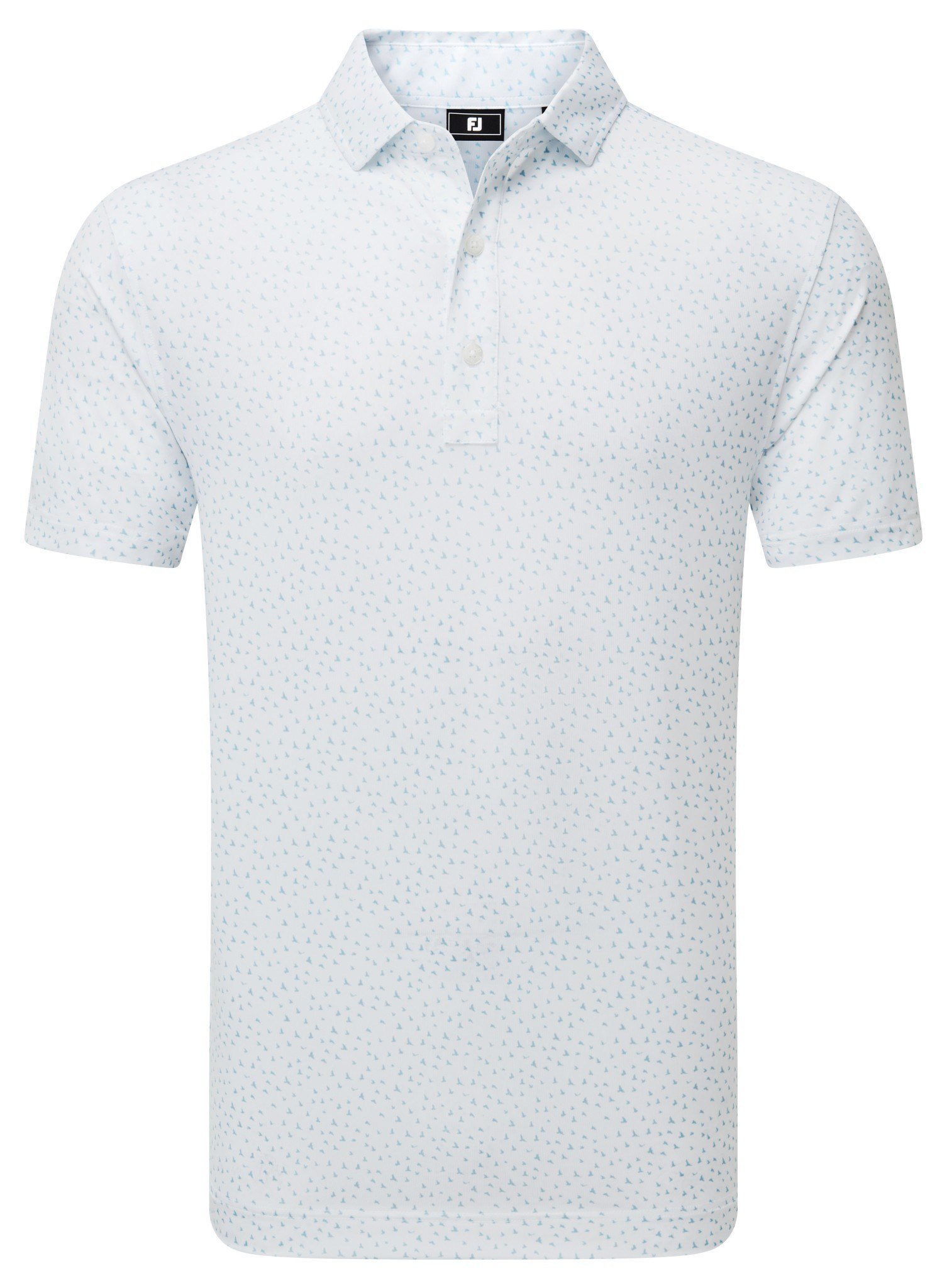 FootJoy BIRD PRINT polo homme, blanc/air blue