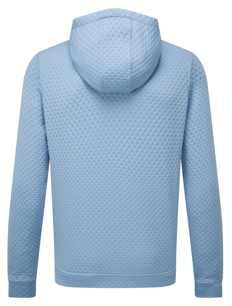 FootJoy Textured Knit Hoodie sweat homme, air blue