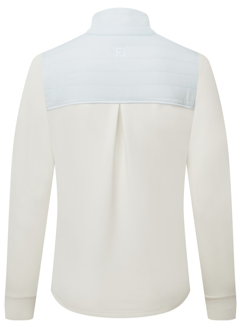 FootJoy ThermoSeries Hybrid Popover sweatshirt femme, off white/ice blue
